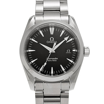 オメガ シーマスター アクアテラ クォーツ 2518.50 ブラック メンズ 時計 【中古】【wristwatch】