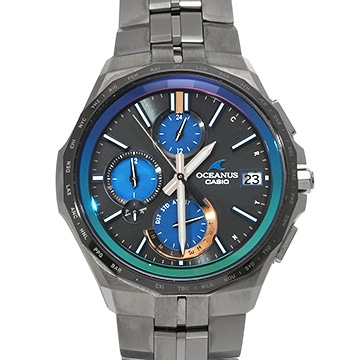 カシオ オシアナス マンタ 15thアニバーサリーリミテッドモデル OCW-S5000C-1AJF ブラック/ブルー メンズ 時計 【中古】【wristwatch】