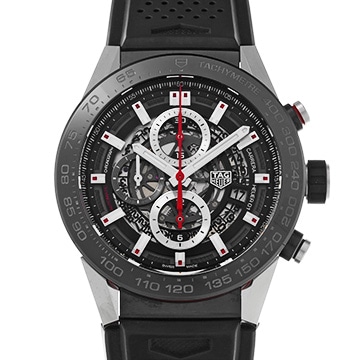 タグ ホイヤー カレラ キャリバーホイヤー01 クロノグラフ CAR2A1Z.FT6044 ブラック メンズ 時計 【中古】【wristwatch】