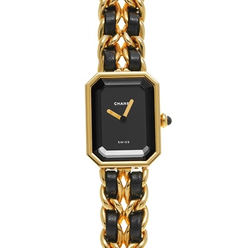 シャネル プルミエール M H0001 ブラック レディース 時計 【中古】【wristwatch】