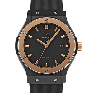 ウブロ クラシックフュージョン セラミック キングゴールド 542.CO.1181.RX ブラック メンズ 時計 【中古】【wristwatch】