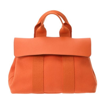 エルメス ヴァルパライソ PM オレンジ トワルシェブロン/ヴォーグミ レディース バッグ 【中古】【bag】