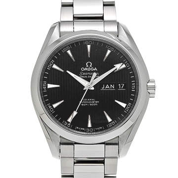 オメガ シーマスター アクアテラ アニュアルカレンダー コーアクシャル 231.10.43.22.01.002 ブラック メンズ 時計 【中古】【wristwatch】