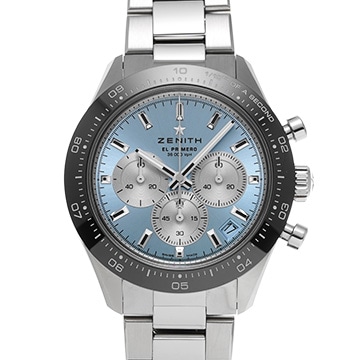 ゼニス クロノマスター スポーツ ヨシダ スペシャルエディション 03.3106.3600/55.M3100 アイスブルー/シルバー メンズ 時計 【中古】【wristwatch】