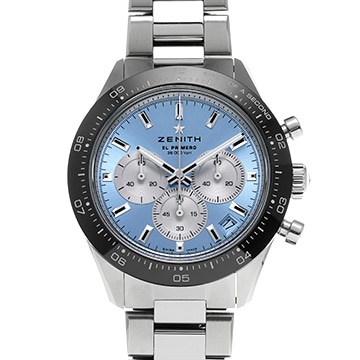 ゼニス クロノマスター スポーツ ヨシダ スペシャルエディション 03.3106.3600/55.M3100 アイスブルー/シルバー メンズ 時計 【中古】【wristwatch】