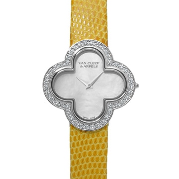 ヴァン クリーフ&アーペル アルハンブラ ミディアムモデル ウォッチ VCARF52700 ホワイトシェル レディース 時計 【中古】【wristwatch】