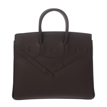 エルメス バーキン 25 シャドウ ルージュセリエ ヴォースイフト レディース バッグ 【中古】【bag】