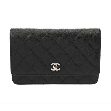 シャネル マトラッセ クラシック チェーンウォレット ブラック AP4241 グレインドカーフスキン レディース バッグ 【中古】【bag】