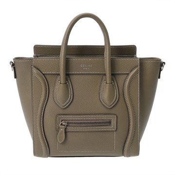 セリーヌ ラゲージ ナノ 2WAY スリ 168243DRU.09SO ドラムドカーフ レディース バッグ 【中古】【bag】