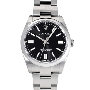 ロレックス オイスターパーペチュアル 41 124300 ブライトブラック メンズ 時計 【中古】【wristwatch】
