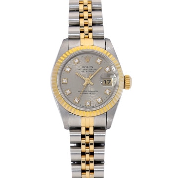 ロレックス デイトジャスト 69173G グレーコンピュータ/ダイヤモンド レディース 時計 【中古】【wristwatch】