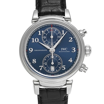 IWC ダ・ヴィンチ クロノグラフ ローレウス スポーツ フォー グッド IW393402 ブルー メンズ 時計 【中古】【wristwatch】