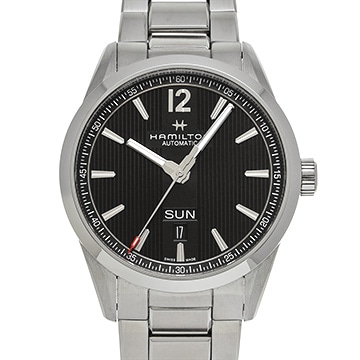 ハミルトン ブロードウェイ デイデイト H43515135 ブラック メンズ 時計 【中古】【wristwatch】