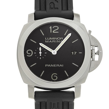 パネライ ルミノールマリーナ 1950 3デイズ オートマティック アッチャイオ PAM00312 ブラック メンズ 時計 【中古】【wristwatch】