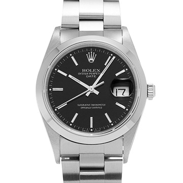 ロレックス オイスターパーペチュアル デイト 15200 ブラック メンズ 時計 【中古】【wristwatch】