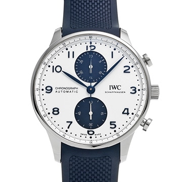 IWC ポルトギーゼ クロノグラフ IW371620 ホワイト/ブルー メンズ 時計 【中古】【wristwatch】