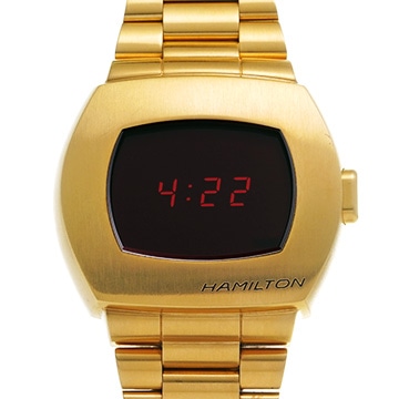 ハミルトン アメリカンクラシック PSR 限定モデル デジタルクォーツ H52424130 ブラック メンズ 時計 【中古】【wristwatch】