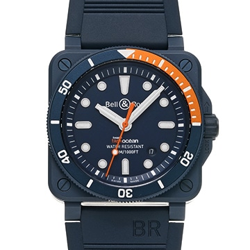 ベル＆ロス BR 03-92 ダイバーTARA BR0392-D-TR-CE/SRB ブルー メンズ 時計 【中古】【wristwatch】
