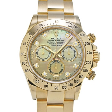 ロレックス コスモグラフ デイトナ 116528NG イエローシェル/ダイヤモンド メンズ 時計 【中古】【wristwatch】