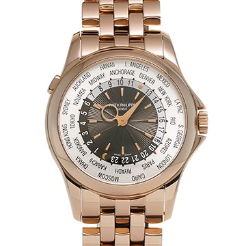 パテック フィリップ ワールドタイム 5130/1R-011 ブラウン メンズ 時計 【中古】【wristwatch】