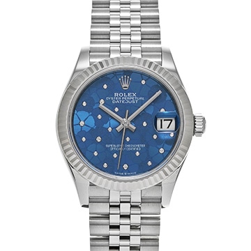 ロレックス デイトジャスト 31 278274 アズーロブルー フローラルモチーフ/ダイヤモンド ユニセックス 時計 【中古】【wristwatch】