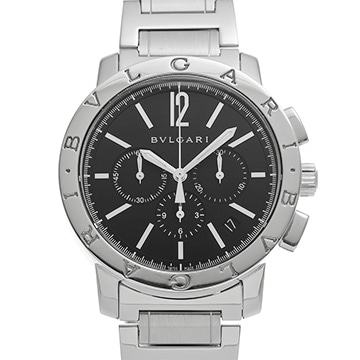 ブルガリ ブルガリブルガリ クロノグラフ BB41BSSDCH ブラック メンズ 時計 【中古】【wristwatch】