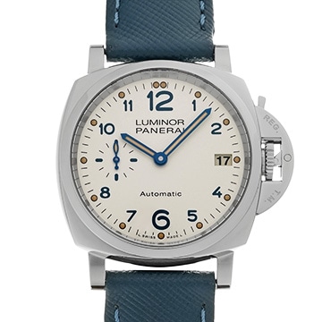 パネライ ルミノール ドゥエ 3デイズ アッチャイオ PAM00903 アイボリー メンズ 時計 【中古】【wristwatch】