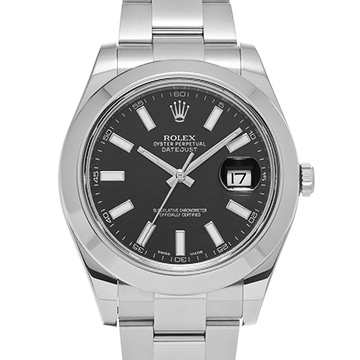 ロレックス デイトジャストII 116300 ブラック メンズ 時計 【中古】【wristwatch】
