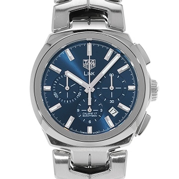 タグ ホイヤー リンク キャリバー17 クロノグラフ CBC2112.BA0603 ブルー メンズ 時計 【中古】【wristwatch】