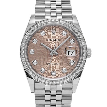 ロレックス デイトジャスト 36 126284RBR ピンクコンピュータ/ダイヤモンド メンズ 時計 【中古】【wristwatch】