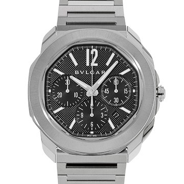 ブルガリ オクト ローマ クロノグラフ OC42SCH ブラック メンズ 時計 【中古】【wristwatch】