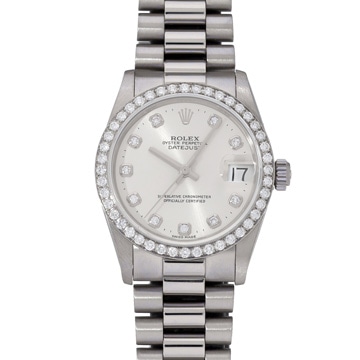 ロレックス デイトジャスト 68289G シルバー/ダイヤモンド ユニセックス 時計 【中古】【wristwatch】