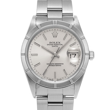 ロレックス オイスターパーペチュアル デイト 15210 シルバー メンズ 時計 【中古】【wristwatch】