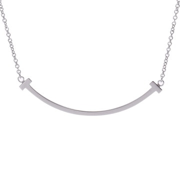 ティファニー Tスマイル ネックレス スモール シルバー K18ホワイトゴールド WG レディース ジュエリー 【中古】【jewelry】