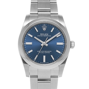 ロレックス オイスターパーペチュアル 34 124200 ブルー ユニセックス 時計 【中古】【wristwatch】