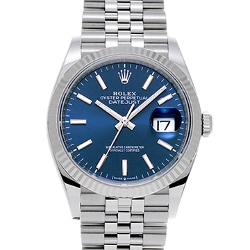 ロレックス デイトジャスト 36 126234 ブライトブルー メンズ 時計 【中古】【wristwatch】