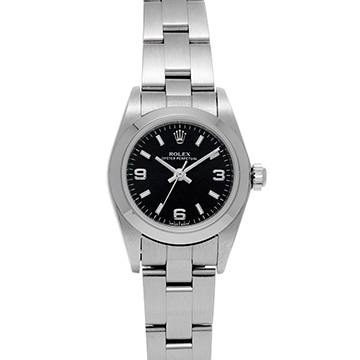 ロレックス オイスターパーペチュアル 76080 ブラック レディース 時計 【中古】【wristwatch】