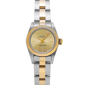 ロレックス オイスターパーペチュアル 67193 シャンパン レディース 時計 【中古】【wristwatch】