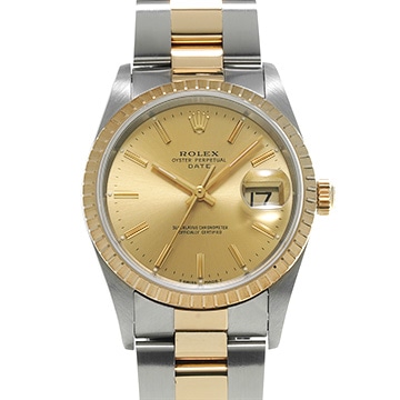ロレックス オイスターパーペチュアル デイト 15223 シャンパン メンズ 時計 【中古】【wristwatch】