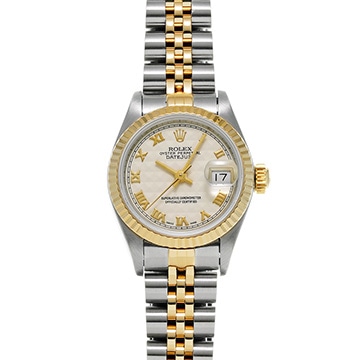 ロレックス デイトジャスト 69173 アイボリーピラミッド レディース 時計 【中古】【wristwatch】