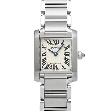 カルティエ タンクフランセーズ SM W51008Q3 シルバー レディース 時計 【中古】【wristwatch】