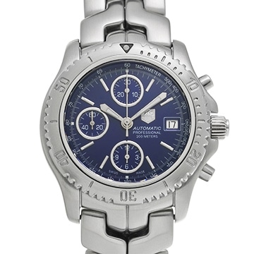 タグ ホイヤー リンク クロノグラフ CT2110.BA0550 ブルー メンズ 時計 【中古】【wristwatch】