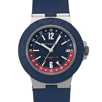 ブルガリ アルミニウム GMT BB40ATGMT ブルー メンズ 時計 【中古】【wristwatch】