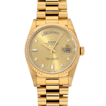 ロレックス デイデイト 18238A シャンパン/ダイヤモンド メンズ 時計 【中古】【wristwatch】