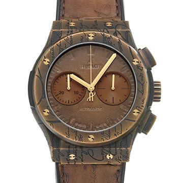 ウブロ クラシックフュージョン ブロンズ クロノグラフ ベルルッティ コールドゴールド 521.BZ.051G.VR.BER19 コールドゴールド メンズ 時計 【中古】【wristwatch】