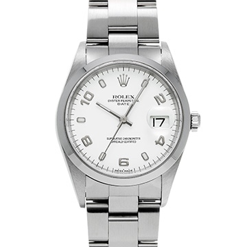 ロレックス オイスターパーペチュアル デイト 15200 ホワイト メンズ 時計 【中古】【wristwatch】