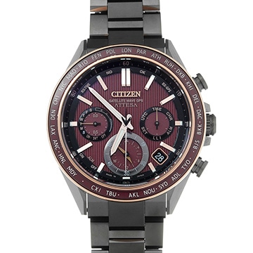 シチズン アテッサ アクトライン CC4056-62W バーガンディ メンズ 時計 【中古】【wristwatch】