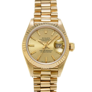 ロレックス デイトジャスト 69178 シャンパン レディース 時計 【中古】【wristwatch】