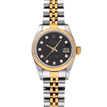 ロレックス デイトジャスト 69173G ブラック/ダイヤモンド レディース 時計 【中古】【wristwatch】