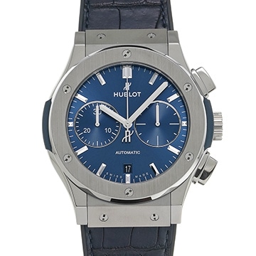 ウブロ クラシックフュージョン チタニウム クロノグラフ 521.NX.7170.LR ブルー メンズ 時計 【中古】【wristwatch】